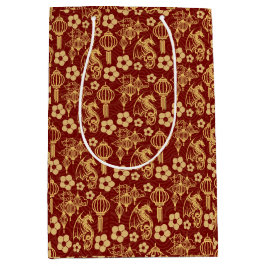 Lycklig Lunar nyår: Dragon Zodiac Oriental Red