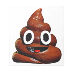 lycklig lustiga poop emoji anteckningsblock