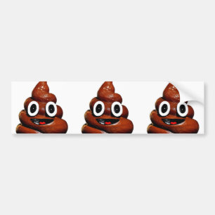 lycklig lustiga poop emoji bildekal