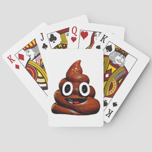 lycklig lustiga poop emoji casinokort (Baksidan)