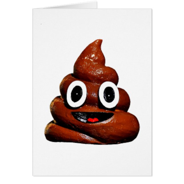 lycklig lustiga poop emoji hälsningskort (Framsidan)