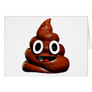 lycklig lustiga poop emoji hälsningskort