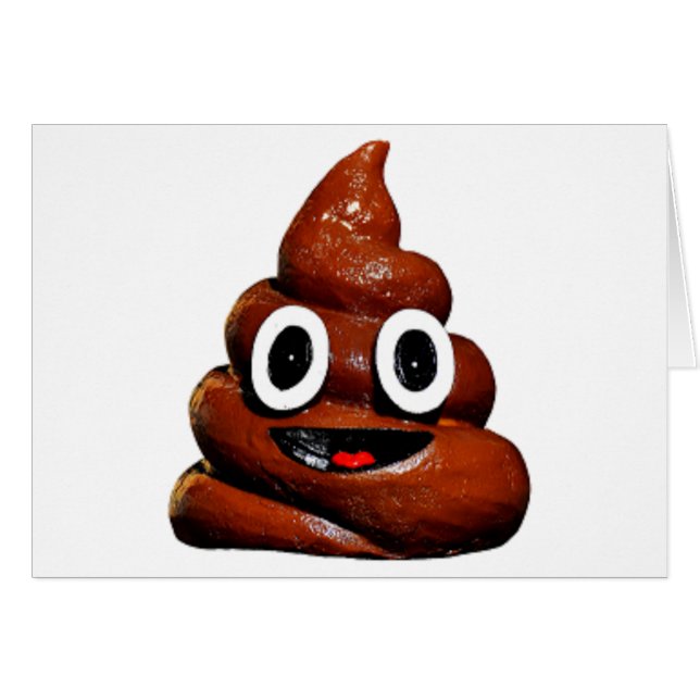lycklig lustiga poop emoji hälsningskort (Framsidan Horizontal)