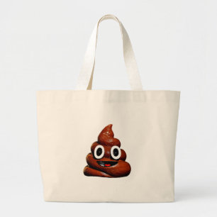 lycklig lustiga poop emoji jumbo tygkasse