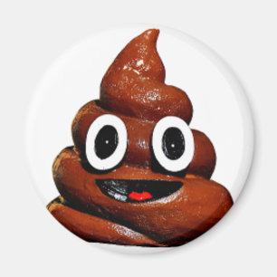 lycklig lustiga poop emoji magnet