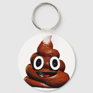 lycklig lustiga poop emoji nyckelring