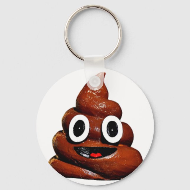 lycklig lustiga poop emoji nyckelring (Framsida)