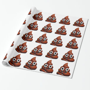 lycklig lustiga poop emoji presentpapper