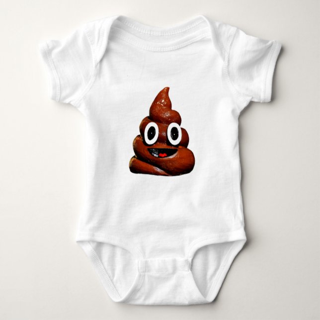 lycklig lustiga poop emoji tee shirt (Framsida)