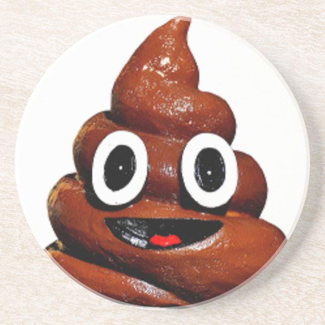 lycklig lustiga poop emoji underlägg (Framsidan)
