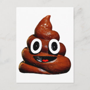 lycklig lustiga poop emoji vykort