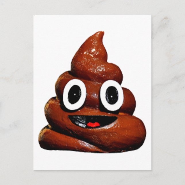 lycklig lustiga poop emoji vykort (Framsida)
