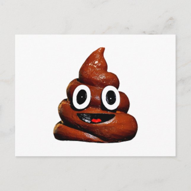 lycklig lustiga poop emoji vykort (Framsida)