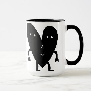 Lycklig lyckasolskenhjärta mugg