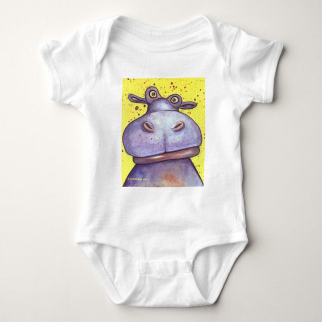 Lycklig lycklig flodhäst tee shirt (Framsida)