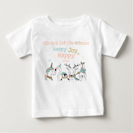Lycklig Lycklig Joy Cute Animals Baby 1 jul T Shirt