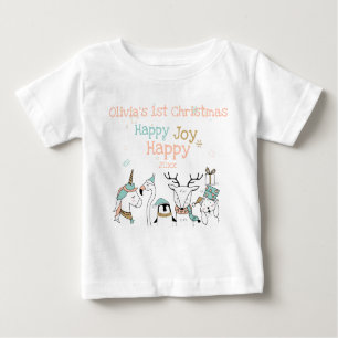 Lycklig Lycklig Joy Cute Animals Baby 1 jul T Shirt