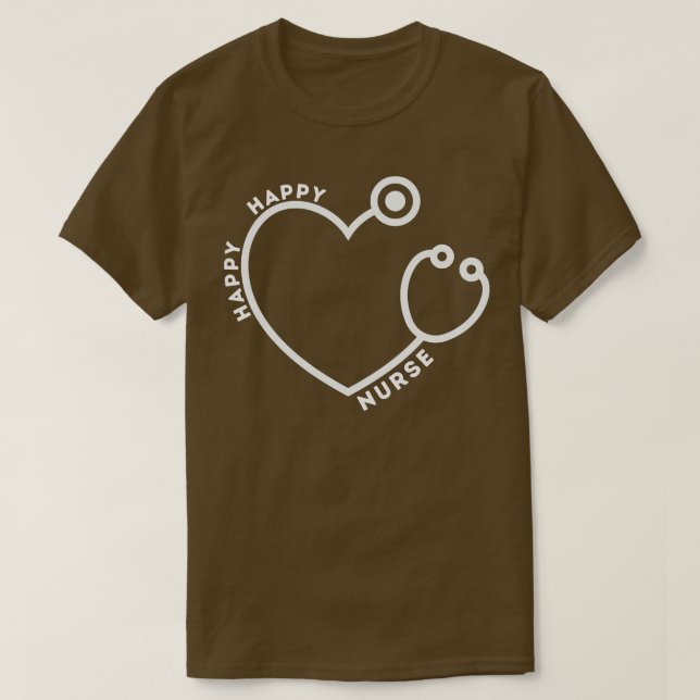 Lycklig Lycklig Nurse T Shirt (Design framsida)