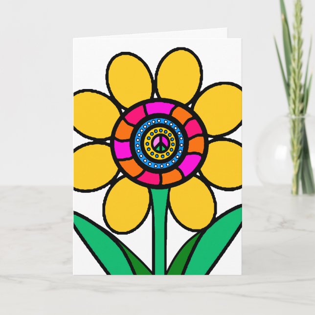 LYCKLIG, LYCKLIG, PEACEFUL BIRTHDAY! KORT (Framsida)