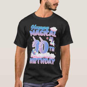 Lycklig Magic 10:e födelsedagseftermiddagen Flies T Shirt