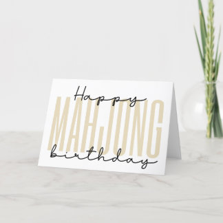 Lycklig mahjong-födelsedag - Mängt tackkort