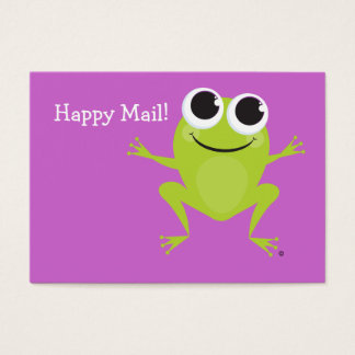 "Lycklig Mail" Cute grodkort - för barn för underb Visitkort