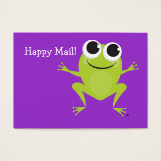 "Lycklig Mail" Cute grodkort för dina barn! Visitkort