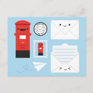 Lycklig Mail - Kawaii Post Vykort