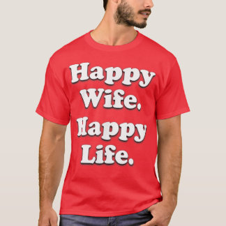 Lycklig Maka Lycklig Life Bröllop Funny Make Kärle T Shirt