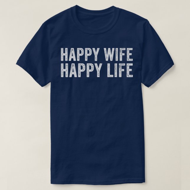 Lycklig Maka Lycklig Life Bröllop Funny Make Kärle T Shirt (Design framsida)