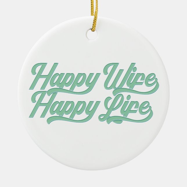 Lycklig Maka Lycklig Life Mors dag | Ornament (Framsidan)
