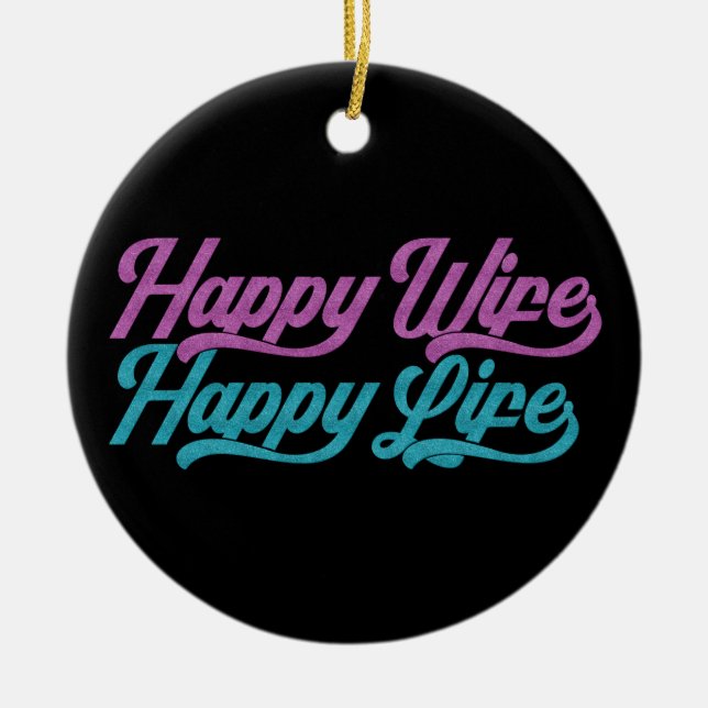 Lycklig Maka Lycklig Life Mors dag | Ornament (Framsidan)
