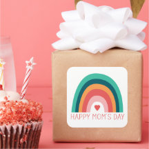 Lycklig Mamma dag Rainbow Heart Modern Ljusa färge