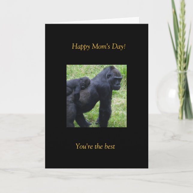Lycklig mamma daggorilla kort (Framsida)