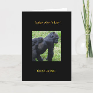Lycklig mamma daggorilla kort