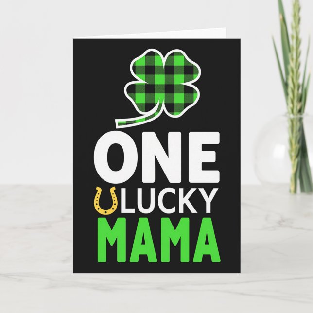 Lycklig Mamma Klöver Kort (Framsida)