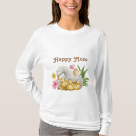 Lycklig Mamma med Baby Watercolor Cute T Shirt
