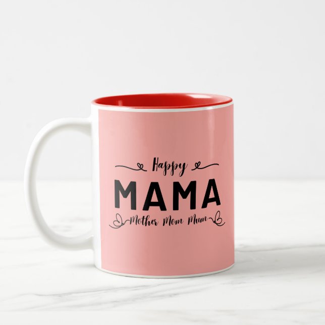LYCKLIG MAMMA - MOR MAMMA MORSA Två-Tonad MUGG (Vänster)