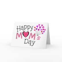 Lycklig Mamma Mors dag Kärlek Hearts Hälsning