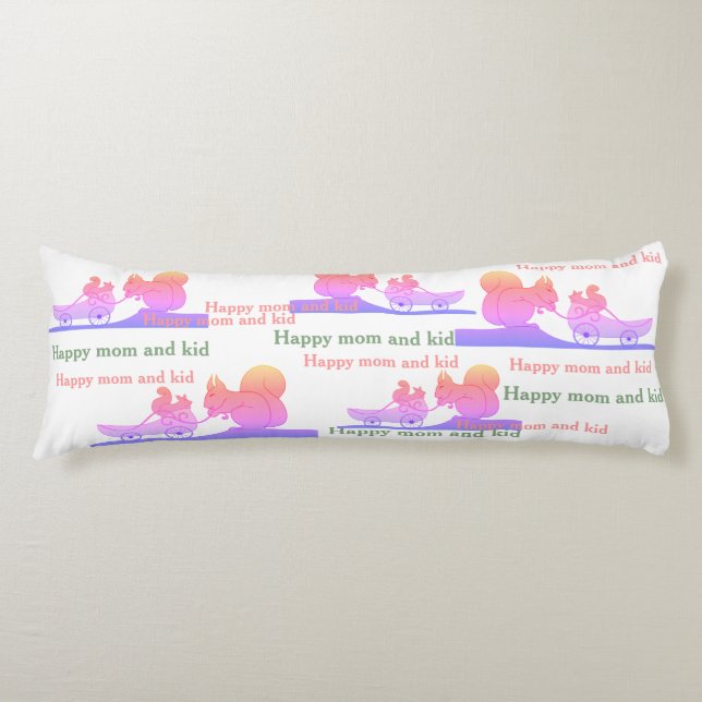 Lycklig Mamma och Kid Kroppskudde (Framsidan)