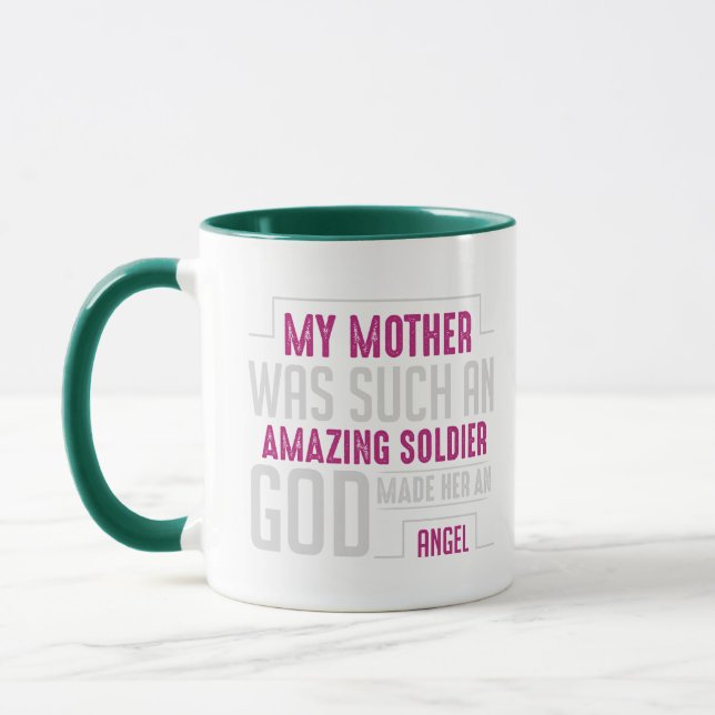 Lycklig Mamma Rosa Blommig Typografi Reskaffe M Mugg (Vänster)