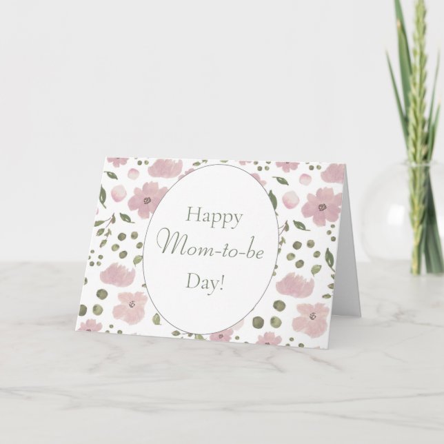 Lycklig-Mamma-till-dag, Blommigt-Mors dag-kort Kort (Framsida)