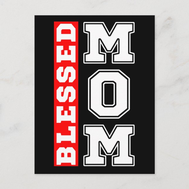 Lycklig Mamma Typografi Mors dag Vykort (Framsida)