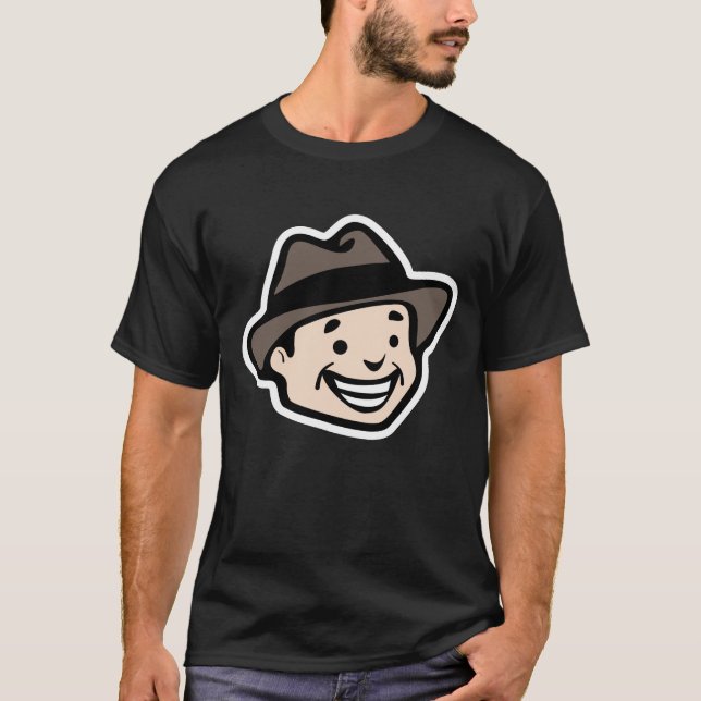 Lycklig Man T Shirt (Framsida)