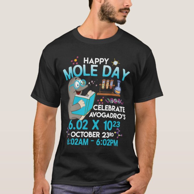 Lycklig måndag den 23:e kemilärarstjuren i oktober t shirt (Framsida)