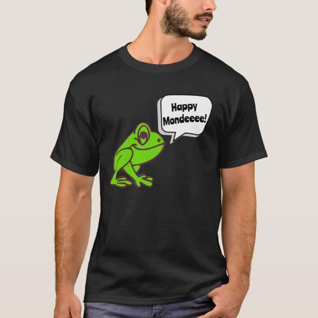 Lycklig måndag Frog T-Shirt (Framsida)