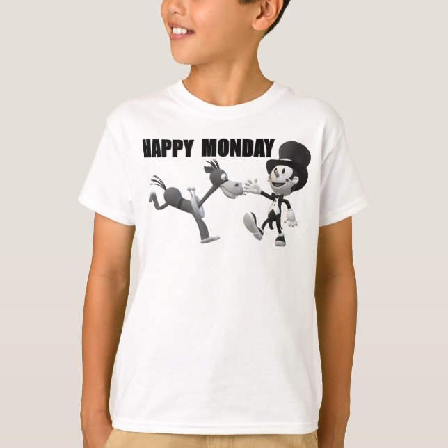 Lycklig måndag t shirt (Framsida)