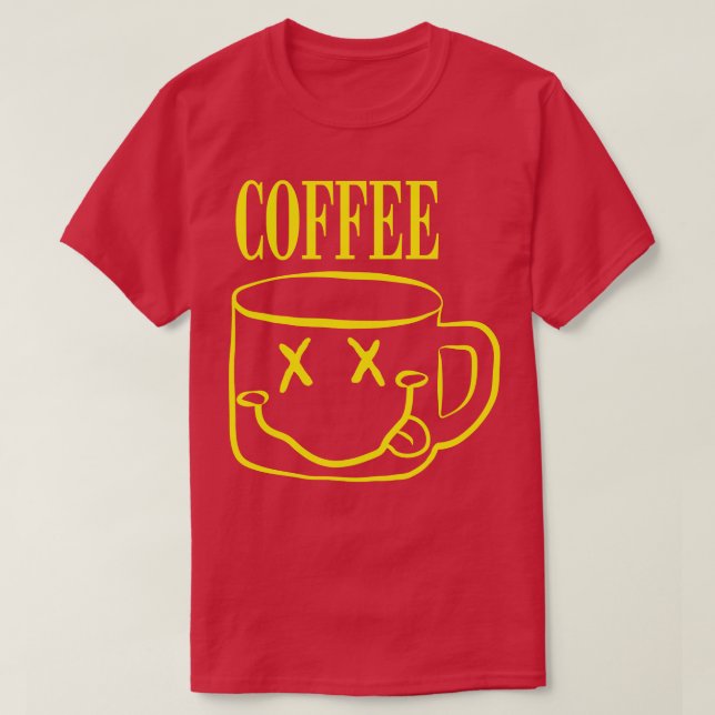 Lycklig måndagskaffe t shirt (Design framsida)