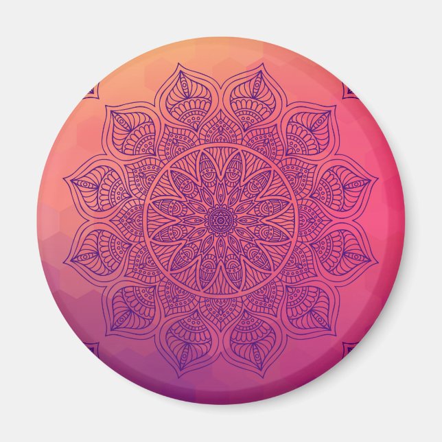 Lycklig mandala magnet (Framsidan)