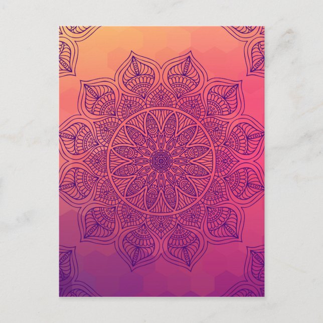 Lycklig mandala vykort (Framsida)
